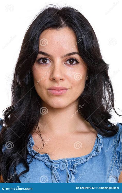 Face of Confident Young Beautiful Spanish Woman Stock Photo - Image of ...