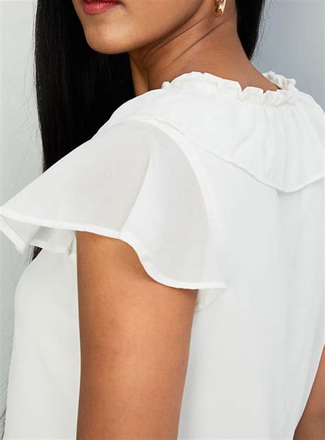 Buy Women Ruffled Semi-Formal Top Online at just Rs. 699.0 ...