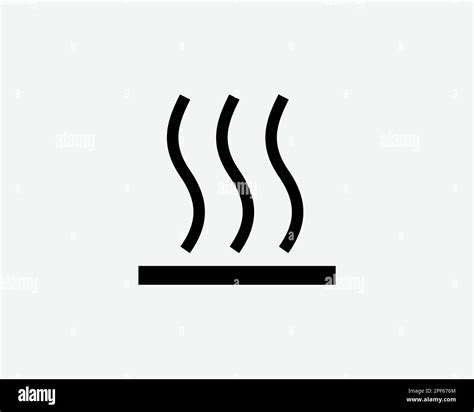 Hot Surface Icon Heat Steam Burn Warning Hazard Caution Danger Vector ...