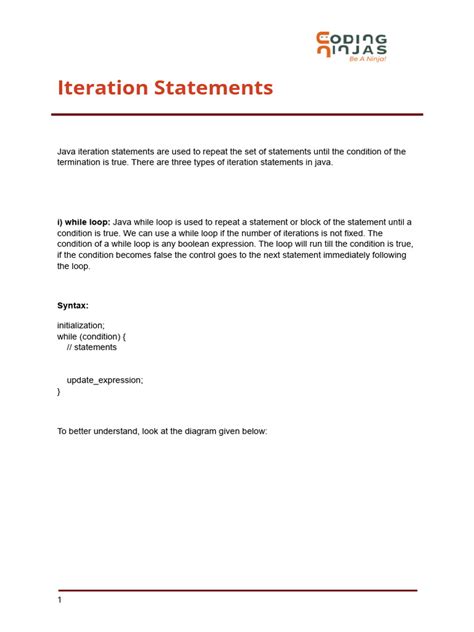 Image result for Iterative Statement in Java