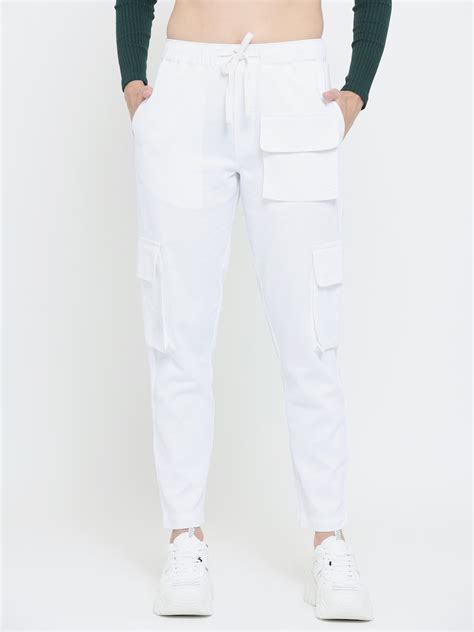 White Utility Cargo Pants