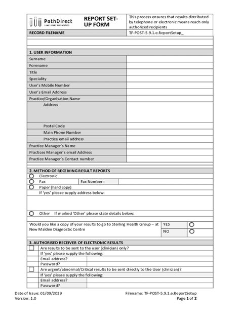 Fillable Online 5.9.1.e REPORT SETUP FORM-blank.docx Fax Email Print ...