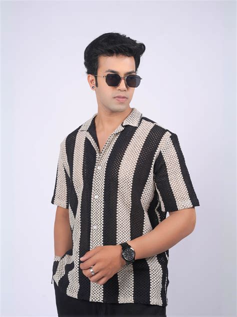 Black Streak Cuban shirt – Eszett