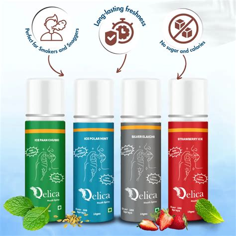 Qelica Ultra Fresh Cool Mint Breath Spray with Ice Effect – Instant Fr ...