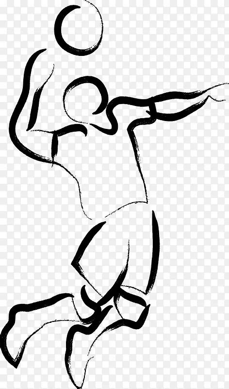 排球简笔画 的图像结果