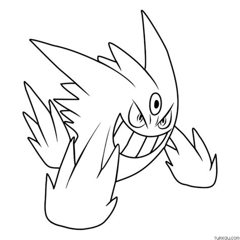 Pokemon Mega Gengar Coloring Page » Turkau