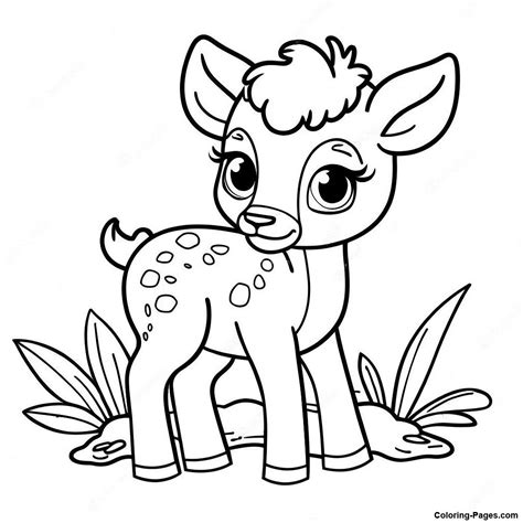 Baby Deer Coloring Page | Coloring-Pages.com