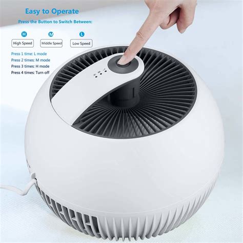 3-in-1 True HEPA Filter Air Cleaner Mini Air Purifier Desk Air Purifier ...