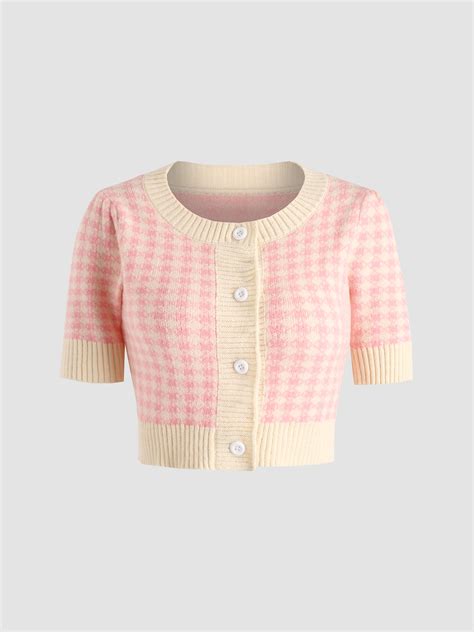 Pink Crop Cardigan - Cider