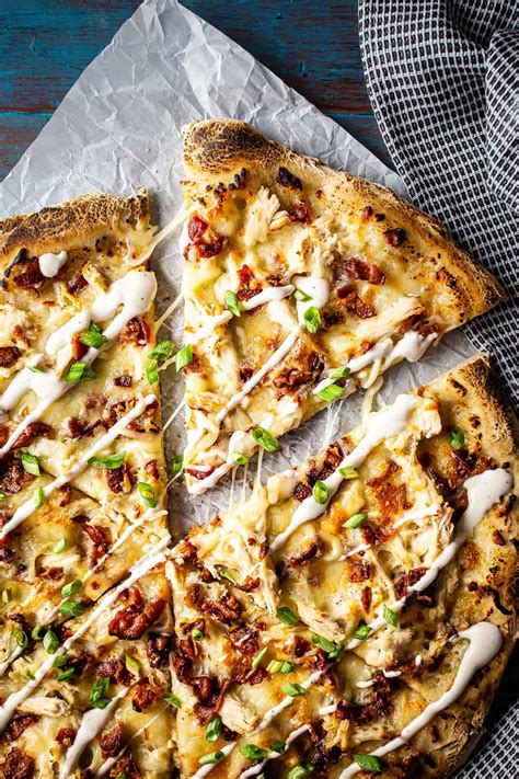 Easy Chicken Bacon Ranch Pizza Recipe: Better than takeout! -Baking A ...