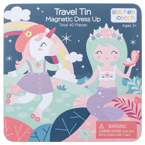 Magnetic Dress Up Travel Tin - Unicorn and Mermaid - Curious Kids