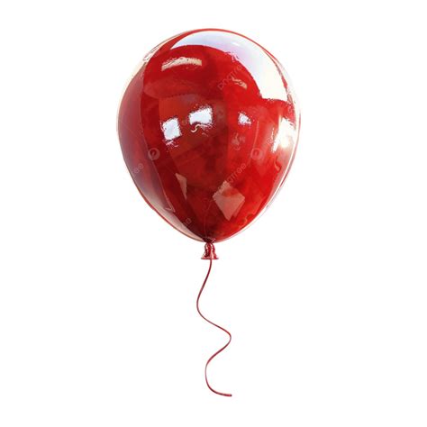 A Red Balloon, Celebratory Item, Cheery Decoration, Bright Red PNG ...