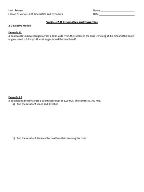 Image result for Kinematics Example Problems 2D