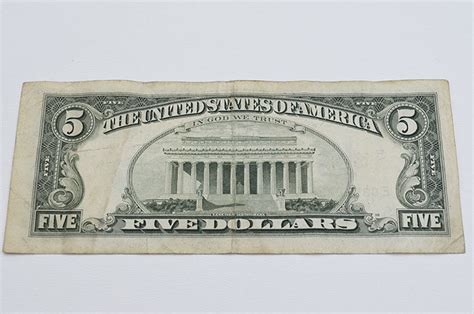 Vintage Five Dollar Bill Series 1995 Rare US Collectible - Etsy