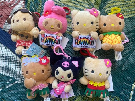 Hello kitty Hawaii keychain plush - munimoro.gob.pe