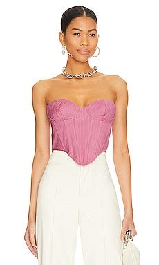 Bardot Pin Stripe Bustier Top in Pink Haze | REVOLVE