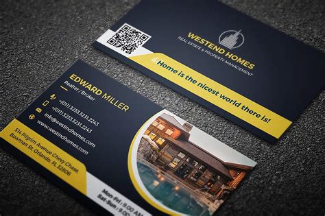 business card design for real estate
