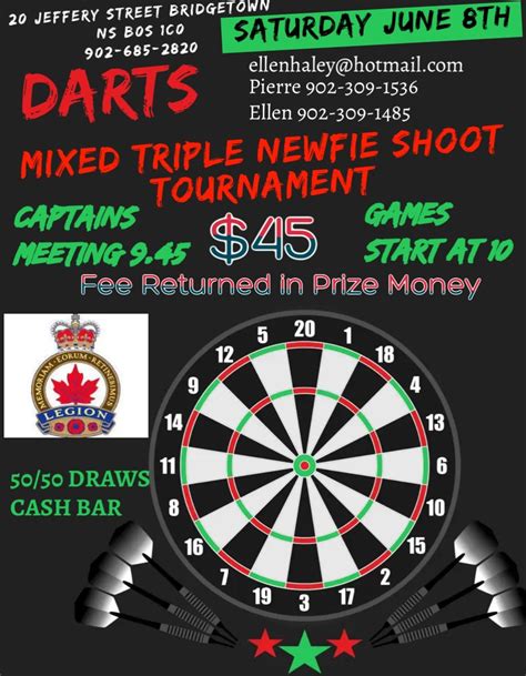 Darts Triple Newfie Shoot , 20 Jefferey Street, Bridgetown, NS, Canada ...
