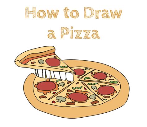 How to Draw a Pizza Easy - How to Draw Easy