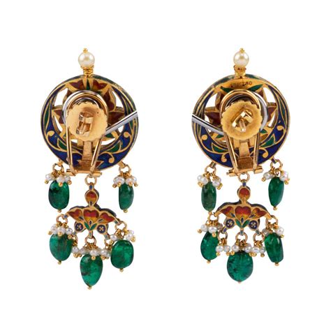 Mini choker with earring pair with Diamond polki and emerald maniya an ...