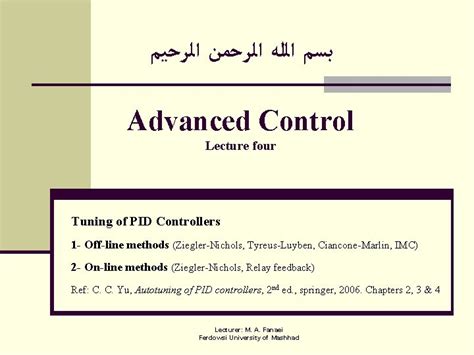 Image result for Tuning of Controllers Video Lecture