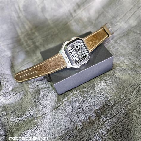 Handmade Casio AE1200 royale watch strap - Indianleathercraft