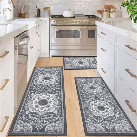 Ileading Boho Kitchen Rugs Sets 3 Piece with Runner Non Slip Kitchen ...