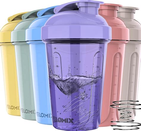Amazon.com: VELOMIX -6 PACK- 20 OZ Protein Shaker Bottles for Protein ...