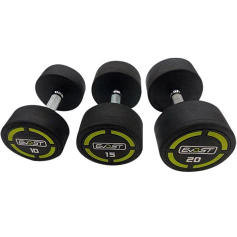 Evost Rubber Coated Round Dumbbell - World of Fitness