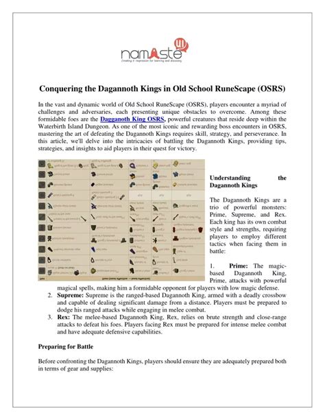 Image result for Dagannoth Task OSRS