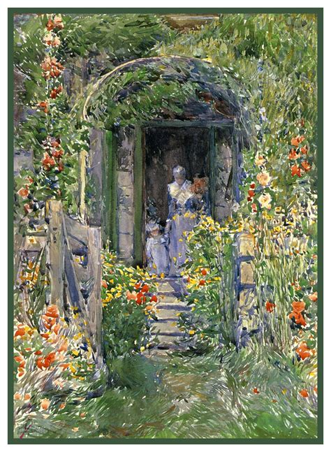 Garden in its Glory Isle of Shoals by American Impressionist Painter C ...