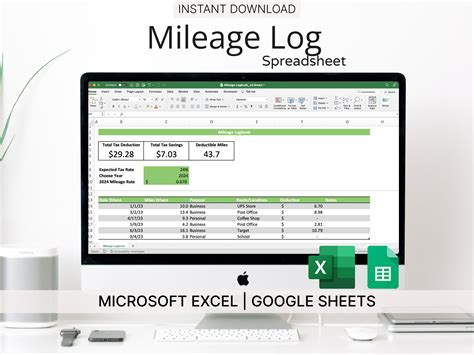 Excel Mileage Log Template