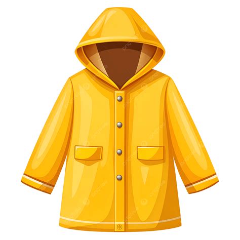 Yellow Raincoat Clip Art Yellow Autumn Raincoat Vector Illustration