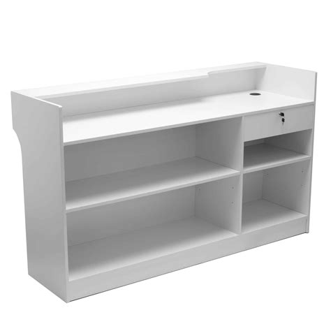 48" White Checkout Counter | Cash Wrap