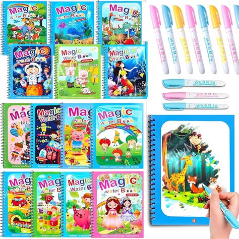 Reusable Magic Coloring Water Book (Pack Of 6 Books + 6 Pens) – Mega Pick®
