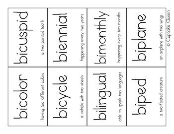 Prefix Study Bi- by Kaylin Nichols | Teachers Pay Teachers