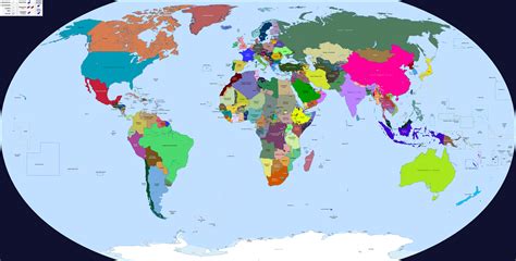 Political world map (de facto, labeled), June 2022 : r/MapPorn