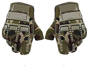 Krystle Bike Motorcycle Army Print Motorbike Half Racing Gloves ...