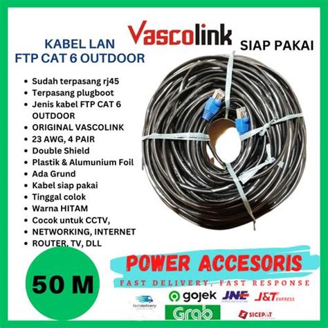 Promo Kabel Lan Cat6 STP FTP 50m Outdoor High Speed Siap Pakai 50 Meter ...