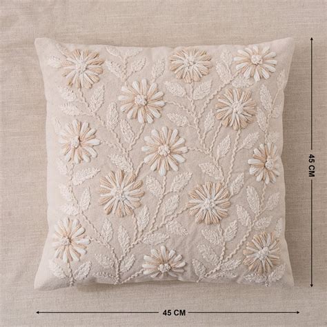 Buy Bohemia Petra Embroidered Filled Cushion - 45x45cm from Home Centre ...