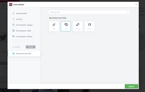 Image result for Adding Custom Icons Elementor