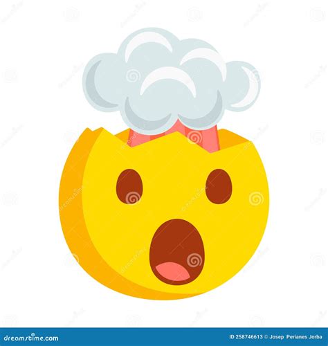 Exploding Head Emoji Icon Illustration. Mind Blown Face Symbol Emoticon ...