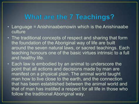 The 7 grandfather teachings | PPTX