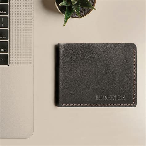 Shop Mandela W1 Men's Black Bi-Fold Wallet by Hidesign