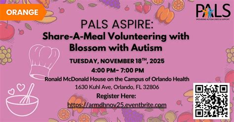 PALS ASPIRE: Share-A-Meal Volunteering Activity w/ Blossom with Autism ...