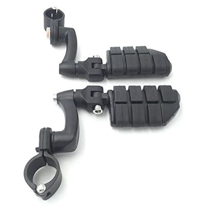 Buy XKH Group Motorcycle Black Adjustable Dually Highway P-Clamps Large ...