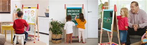 Buy Toy Park 3.5 ft Height Adjustable Wooden Easel Board for Drawing ...