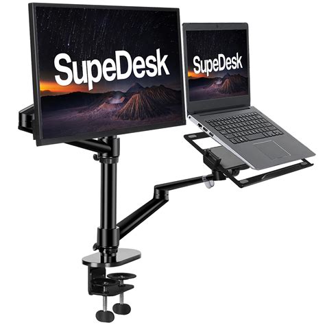 Buy SupeDesk Monitor Stand, Dual Monitor Arm,Laptop Desk ,Height&Angle ...