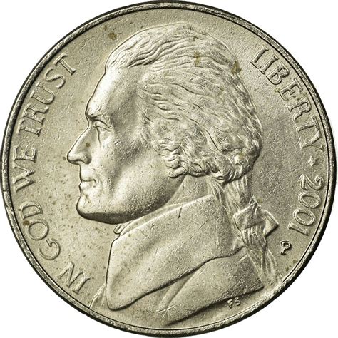 Five Cents 2001 Jefferson Nickel, Coin from United States - Online Coin ...