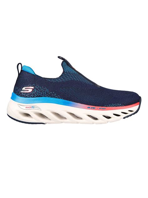 Skechers Navy Women Arch Fit Glide Step Slip On Sneakers